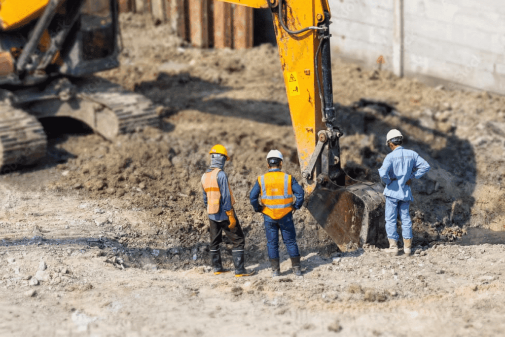 workers on site